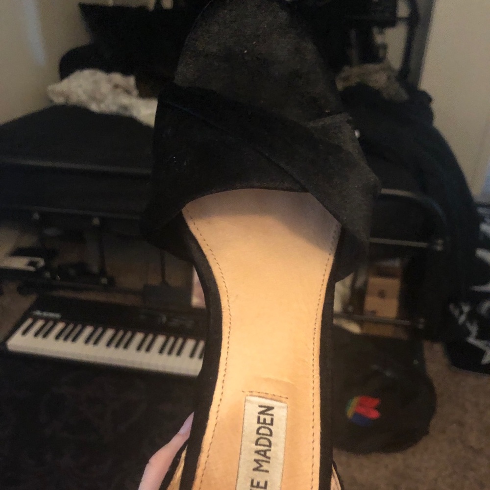 Steve Madden velvet heels ribbon ties :) - Picture 6 of 8